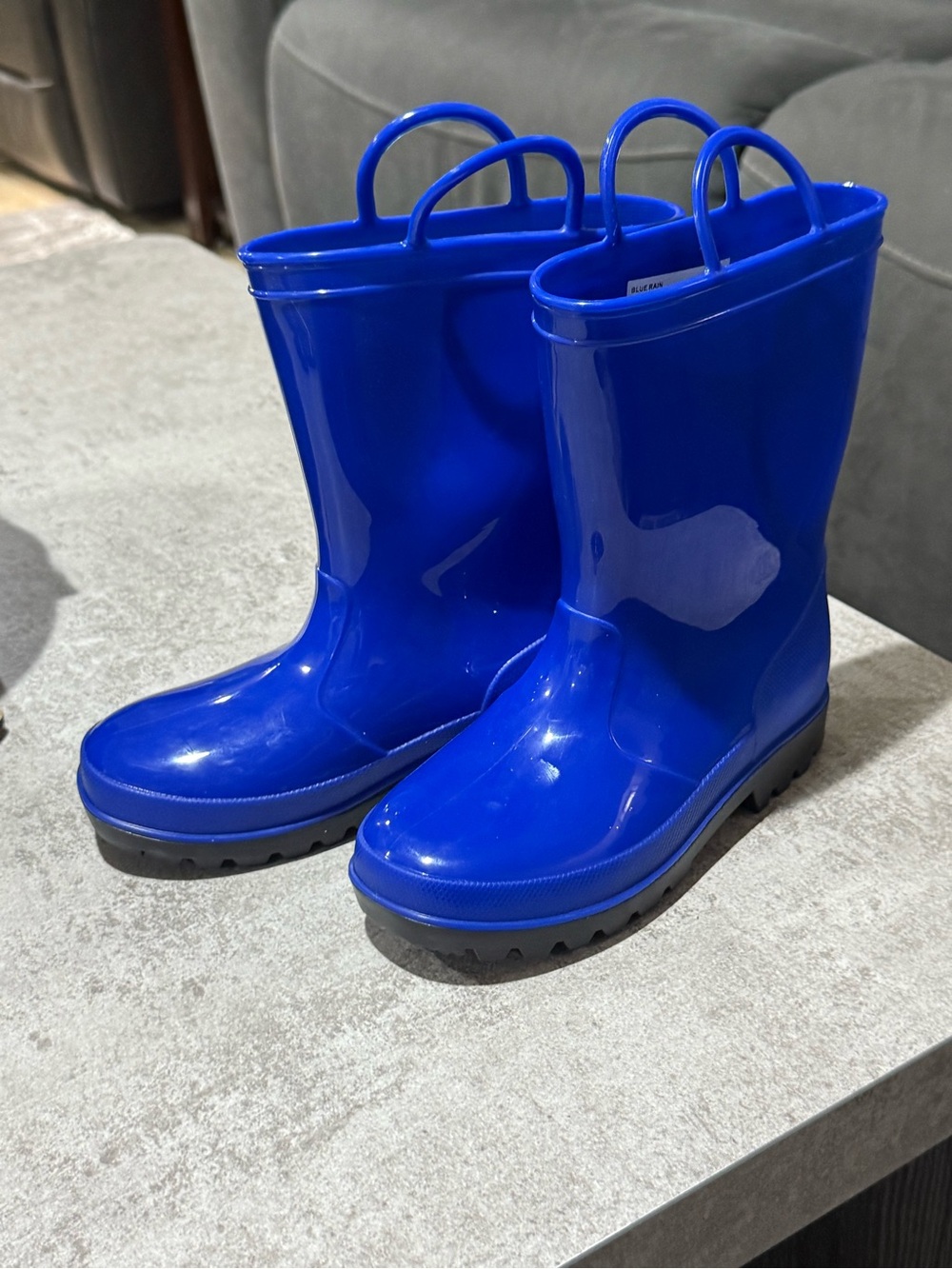 Blue Rain Kids Royal Blue Pull-Handle Rain Boots